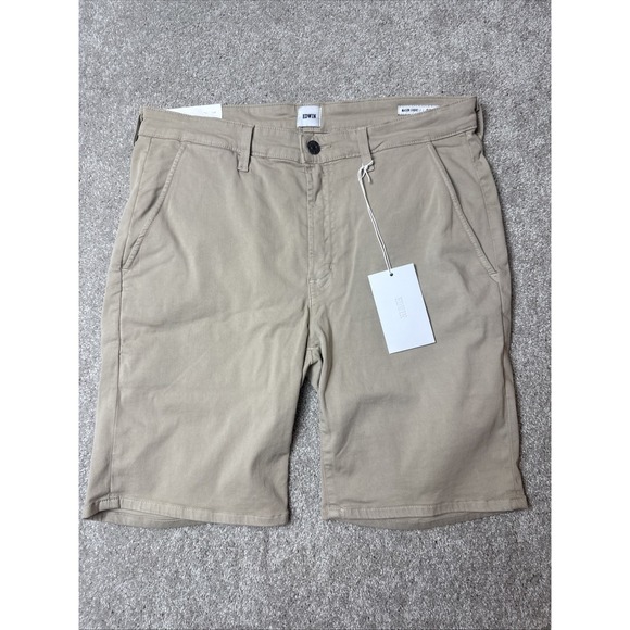 Edwin Mason Slim Chino Shorts Men's‎ Size 30 Mid Rise Khaki Endurance NWT $118 - Picture 1 of 6